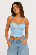baby blue corset top