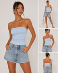 light blue tube top