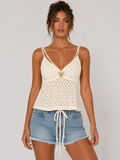 cream crochet top